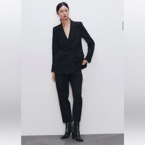 BELTED JACQUARD PANTS